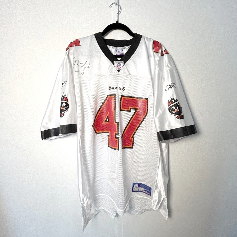 Signed John Lynch Jersey On Field Authentic Tampa Bay‎ Buccaneers Reebok White